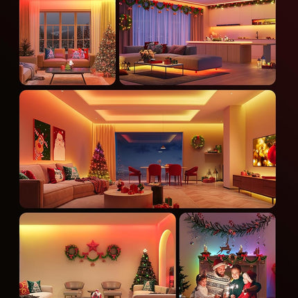 Bluetooth LED Strip Lights, RGBIC Color Changing, Bedroom & Home Decor, 16.4ft