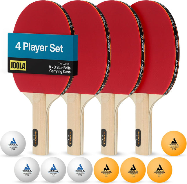 Tournament Level Ping Pong Rackets Set with Carrying Case Indoor Outdoor