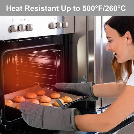 6pcs Oven Mitts and Pot Holders Set Heat Resistant 500 Degree Kitchen Gloves