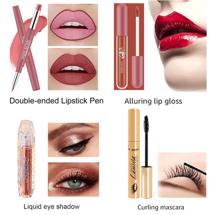 All in One Makeup Kit Women Full Set Eyeshadow Blush Lip Gloss Pink