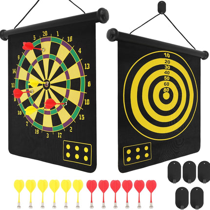 Dart Board Game Set with Magnetic Darts for Family Play and Game Room