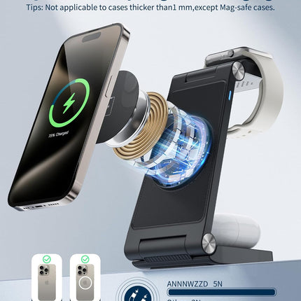 3 in 1 Magnetic Wireless Charging Station for iPhone Apple Watch AirPods