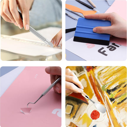 27PCS Vinyl Craft Weeding Tool Kit – Utility Knives & 12" Paper Cutter for DIY