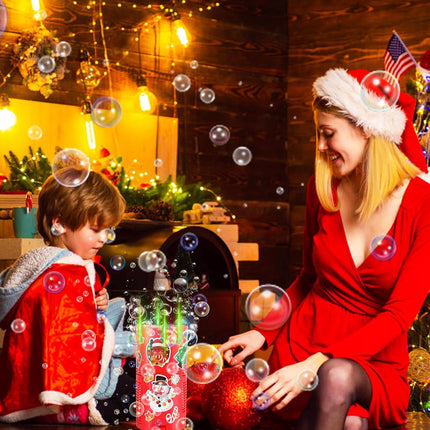 Bubble Machine Automatic 13 Holes with Lights and 80ml Bubble Solution