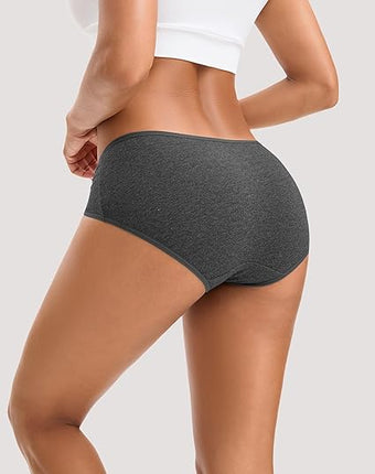 Women's Cotton Hipster Panties 6 Pack Regular & Plus Medium Underwear
