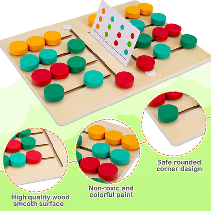 Montessori Color Matching Sliding Puzzle, Educational Toy for Kids 3–7