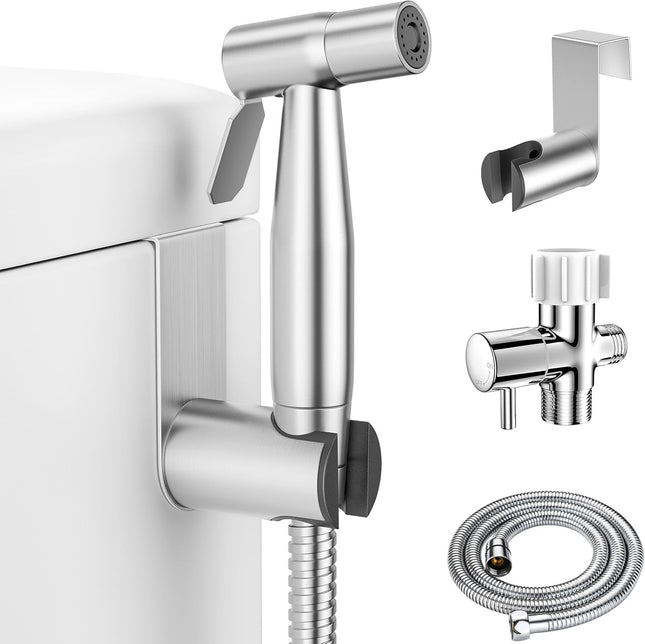 Handheld Bidet Sprayer – Adjustable Water Pressure, Stainless Steel, Toilet