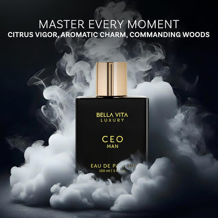 BellaVita Luxury CEO Man Eau de Parfum for Men 100ml Fresh Woody Amber Cologne