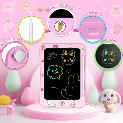 Genialba LCD Writing Tablet – Colorful Drawing Board for Kids 3-7, Easter Gift