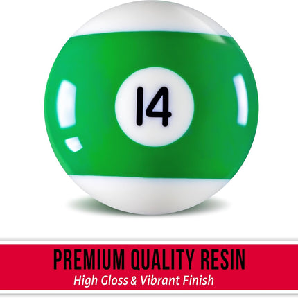 16 Pc Pool Balls Set 57mm, Regulation Resin Billiard Balls for Pool Table