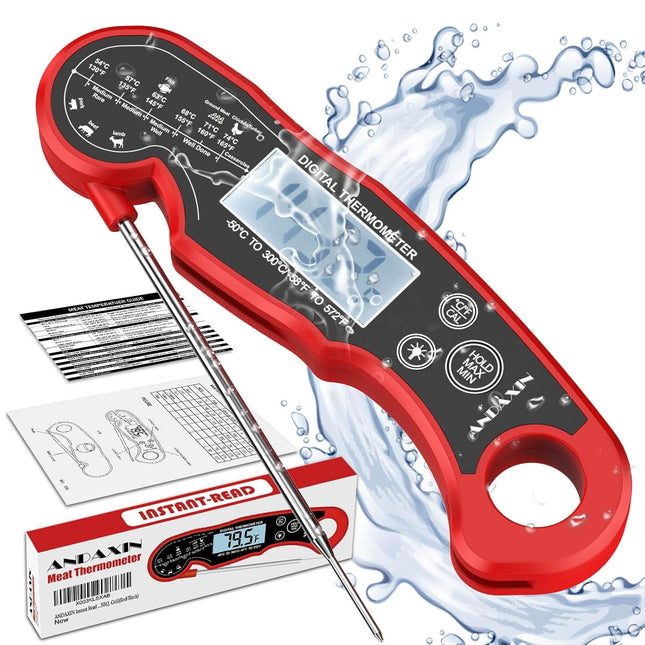 Digital Meat Thermometer Instant Read Waterproof BBQ Grill Backlight