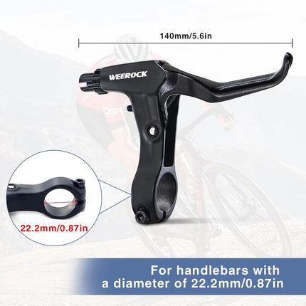 Bike C Brake Set Front & Rear, Aluminum Alloy Levers with Cables for Kids BMX Bikes