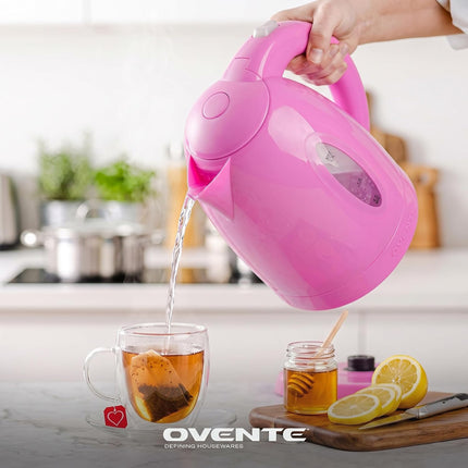 1.7L Pink Electric Tea Kettle 1100W Fast Boiling Water Heater BPA-Free KP72P