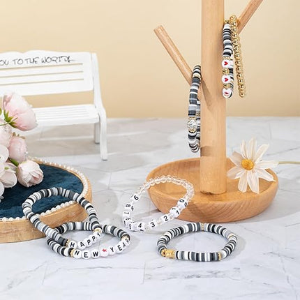 Friendship Beaded Bracelets for Women – Stackable Colorful Clay Beads