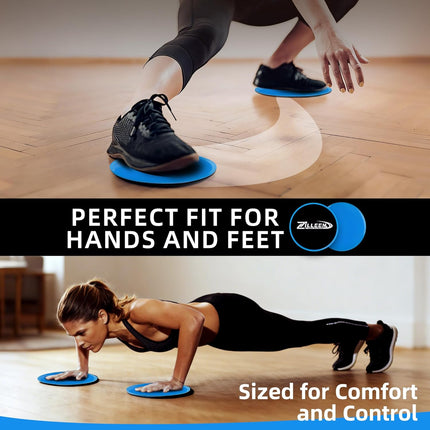 2 Pack Exercise Sliders Fitness Discs for Pilates Core Workout Men Women