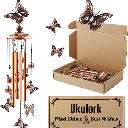 Butterfly Wind Chimes – Aluminum Tube, Outdoor Garden & Patio Decor