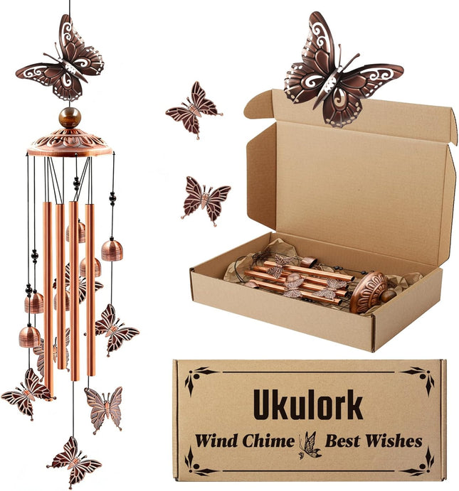 Butterfly Wind Chimes – Aluminum Tube, Outdoor Garden & Patio Decor