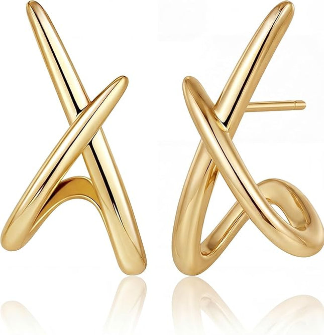14K Gold Stud Earrings for Women – Dainty, Minimalist, Hypoallergenic