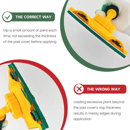 Paint Edger with 360° Rotation – Trimmer with 5 Replaceable Pads for Walls & Ceilings