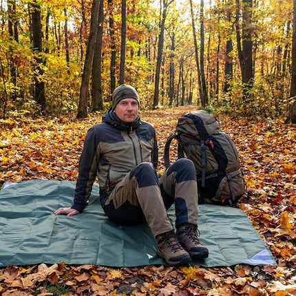 Pocket Picnic Blanket, Lightweight Sandproof & Water-Resistant Outdoor Mat, 55 × 60 Inch