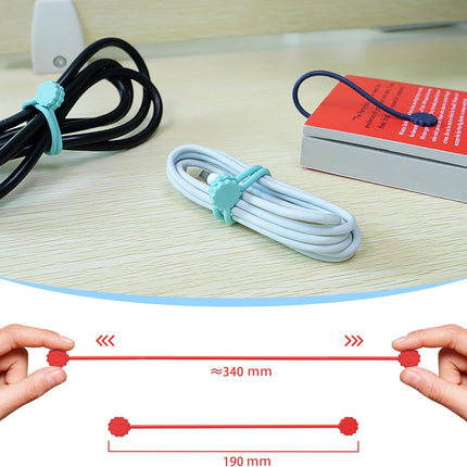 9 Pack Magnetic Cable Ties, Silicone Cord Organizer for Headphones & Cables