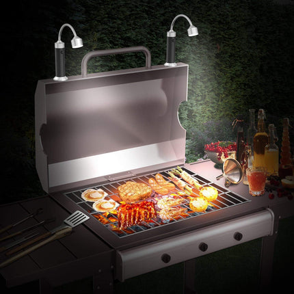 2-Pack Magnetic LED Grill Lights – Flexible, Weather-Resistant, Battery-Powered