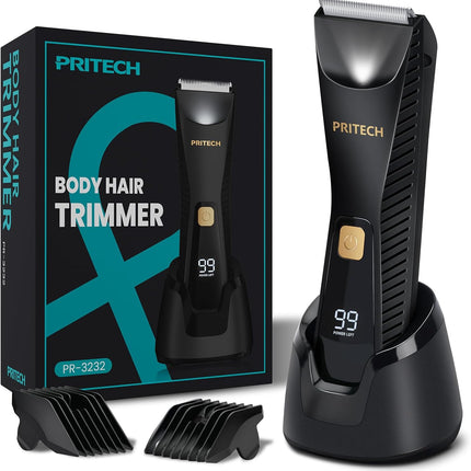 Mens Body Hair Trimmer Waterproof Pubic Ball Shaver Ceramic Blade Razor
