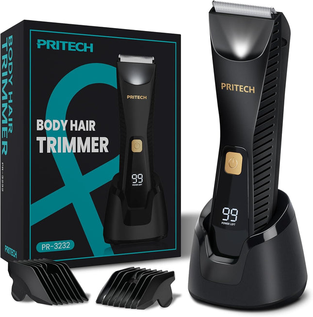 Mens Body Hair Trimmer Waterproof Pubic Ball Shaver Ceramic Blade Razor