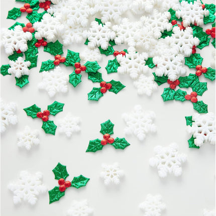 160PCS Mini Christmas Decorations DIY Crafts Includes Resin Charms and Miniature Holiday Decor