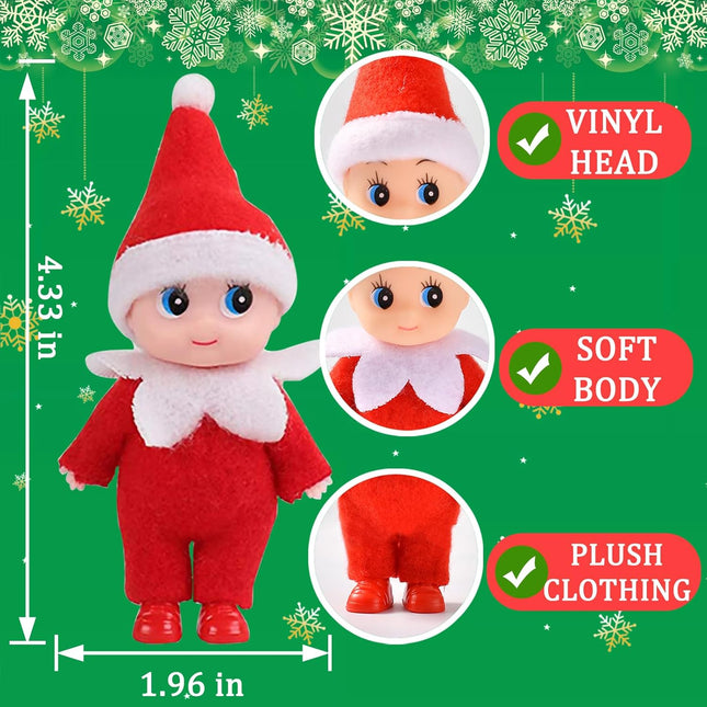 Tiny Elf Baby Doll – Mini Elf Girl/Boy Christmas Decoration & Stocking Stuffer Gift
