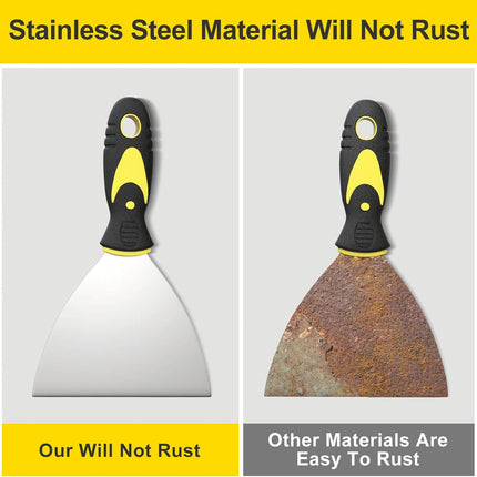 5-Pcs Putty Knife Set – 1"-5" Scrapers for Drywall, Wallpaper & Plaster