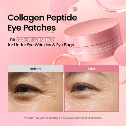 60 Count Hydrogel Under Eye Patches with Collagen Peptide, Anti Wrinkle Fine Lines