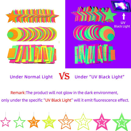 540ft UV Neon Garland – Glow in the Dark Streamers for Birthday & Wedding