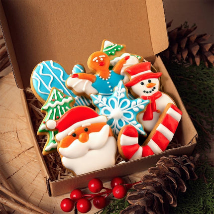 9-Piece Christmas Cookie Cutter Set – Metal Holiday Baking Shapes