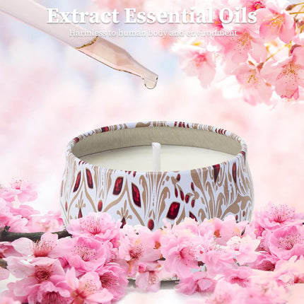 2 Pack Scented Candles 2.5 oz Cherry & Vanilla Natural Mini Stress Relief
