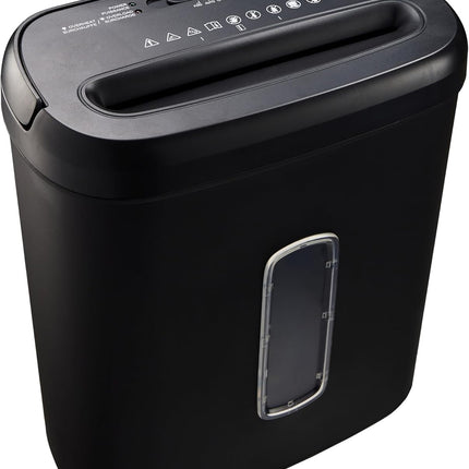 8-Sheet Cross Cut Paper Shredder – Credit Card Shredder, Black