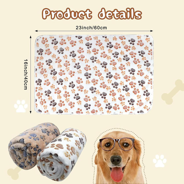 2-Pack Waterproof Dog Blankets – Reversible Fleece for Bed, Couch & Sofa