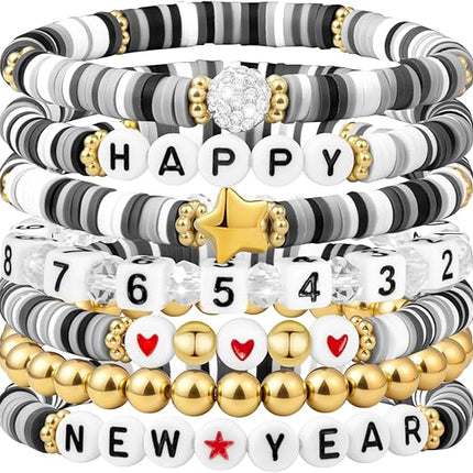 Friendship Beaded Bracelets for Women – Stackable Colorful Clay Beads