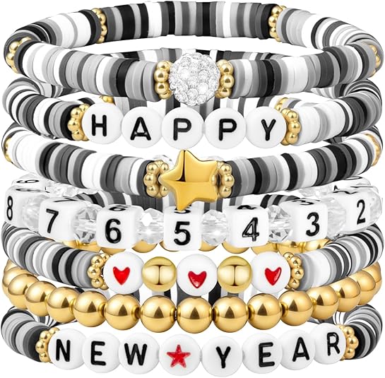 Friendship Beaded Bracelets for Women – Stackable Colorful Clay Beads