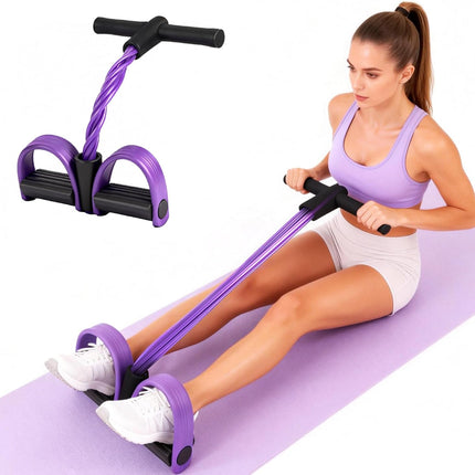 Yoga Pedal Puller Tension Rope: 6-Tube Resistance Band for Abdomen, Waist & Leg Training
