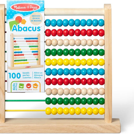 Classic Wooden Abacus 100 Beads Kids Math Learning Toy Preschool Activity