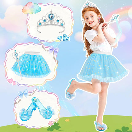 Princess Dress Up Shoes & Tutu Set for Girls 3–6 – Toddler Pretend Play Costume