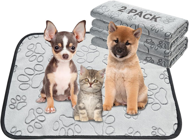 2-Pack Reusable Puppy Pads – Waterproof, Absorbent, Non-Slip Training Mats (18"x24")