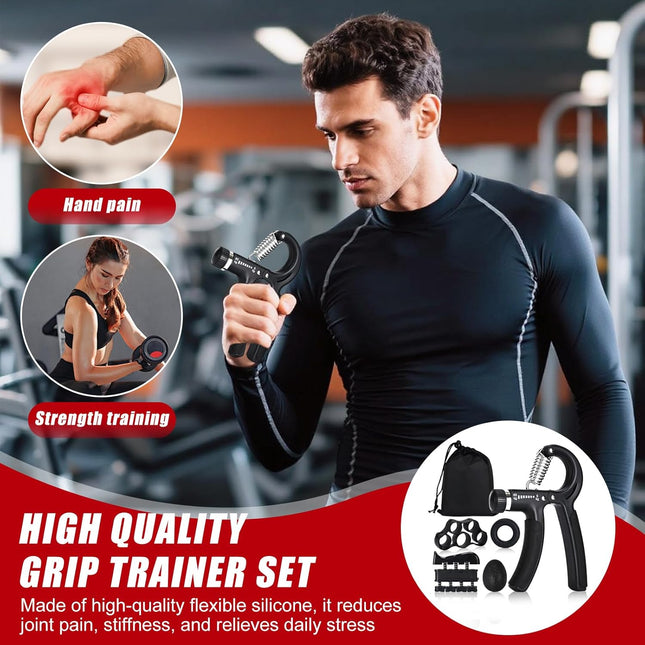 Grip Strength Trainer Adjustable Resistance for Athletes, Climbers & Musicians