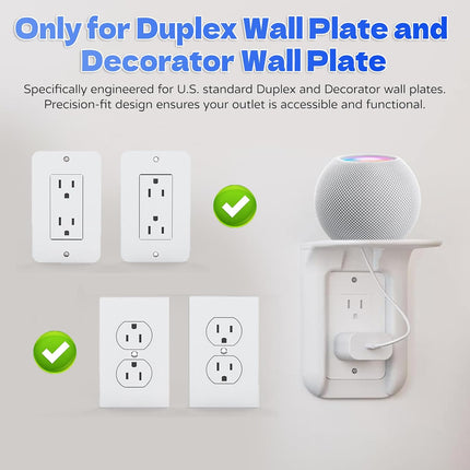 Outlet Shelf Wall Bathroom Shelf – Smart Home Décor for Google Home & Echo