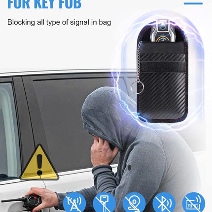 2 Pack Faraday Pouch for Car Keys – RFID Signal Blocking Key Fob Protector Case
