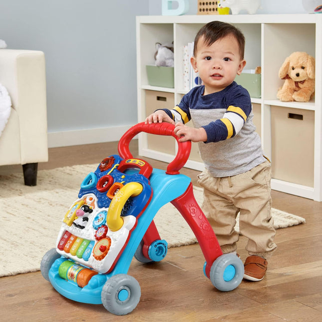 Sit to Stand Learning Walker Baby Toy Push Walker Toddler Development Blue