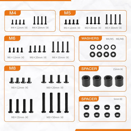 Universal TV & Monitor Screw Kit – VESA Mounting, Replacement Screws & Spacers
