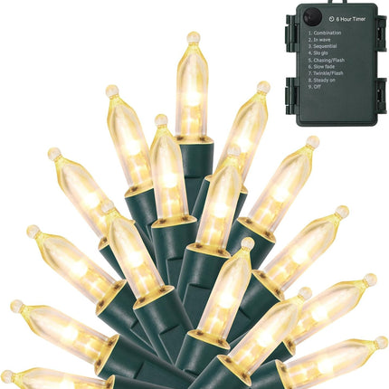 50 LED Battery Operated Christmas String Lights – 16FT Outdoor Mini Lights