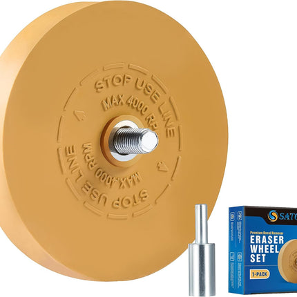 Vinyl & Decal Removal Tool – 1-Pack Rubber Eraser Wheel with Electric Drill Adapter